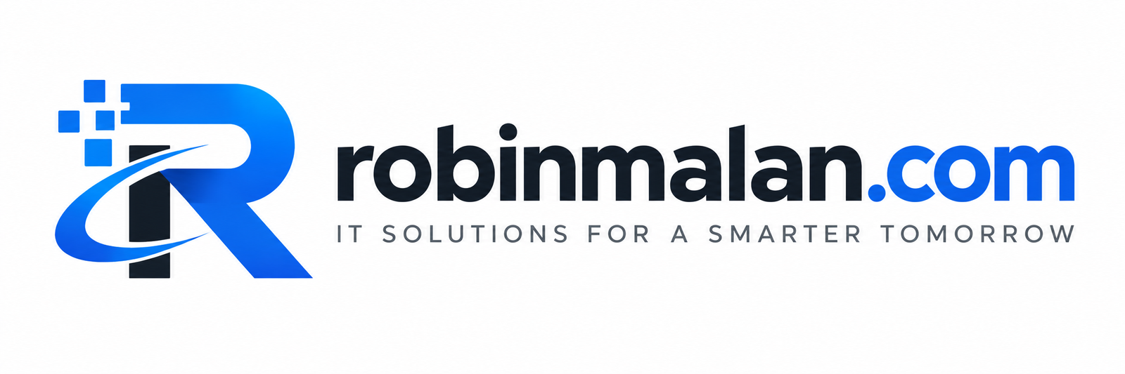 modern blue tech logo header